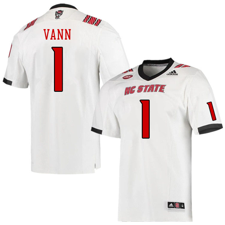 Men #1 Davin Vann NC State Wolfpack College Football Jerseys Stitched Sale-White